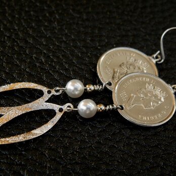 ＃E17　Canada Coin  Earringsの画像