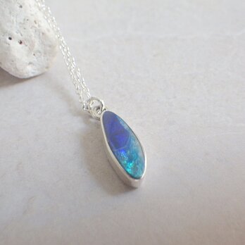 Grand Blue Opal Necklace　S *sv925*銀枠の画像