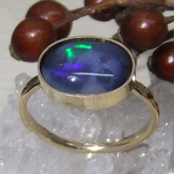 black opal＊14kgf ring
