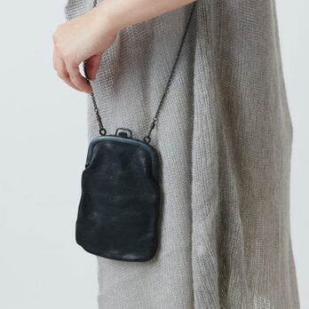 【現在庫ラスト1点】frame porch ＜鹿革墨染・M＞ レザーショルダーポーチ