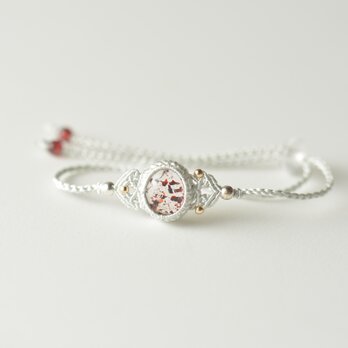 【シルク】レピドクロサイトインクォーツ/マクラメブレスレット