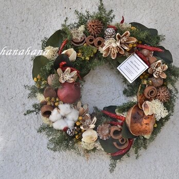 【送料無料】ドライフルーツの木の実wreathの画像