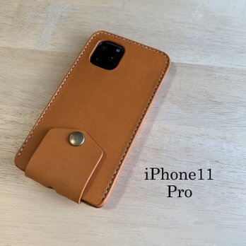 iPhone11Pro　カバー ケース　【刻印名入れ・選べる革とステッチ】の画像