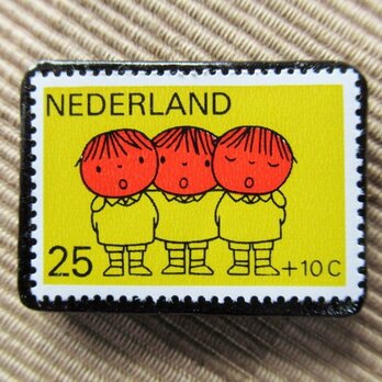 オランダ　童話切手ブローチ5525の画像