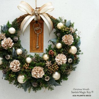 クリスマスリース(0919)～Santa's Magic Key(R)～　33x35cmの画像