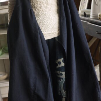 正絹紬反物2種カシュクールノースリーブ羽織の画像