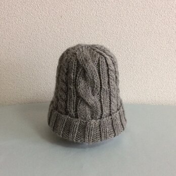 １周年記念価格〜【受注制作】ニットキャップwool100% グレーの画像