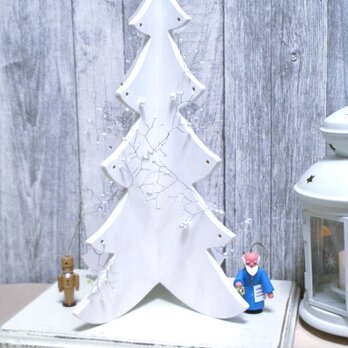 【DIYキット】ワイヤーとパール＆ビーズで飾るクリスマスツリーキットの画像