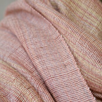 絹紡糸xカシミヤ,紡績タッサーシルクストール　sj190305の画像