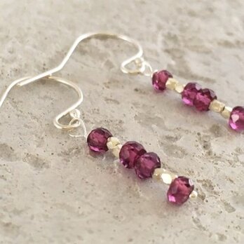 Rhodlite Garnet＋Karen Silver◇ピアス/イヤリングの画像