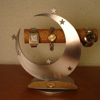 Xmasプレゼントにどうぞ　三日月インテリア気まぐれスター腕時計スタンドの画像