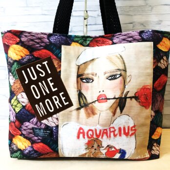 トートバッグ*薔薇をくわえた女性