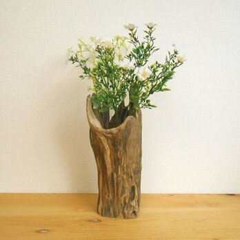 【温泉流木】縄文土器を思わせる上質流木の花器花瓶 フラワーベース 流木インテリアの画像