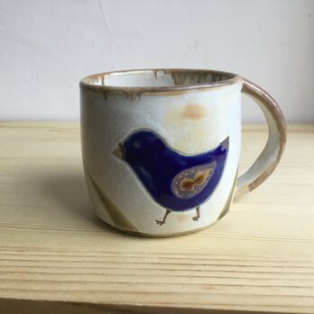 青い鳥のコーヒーカップの画像