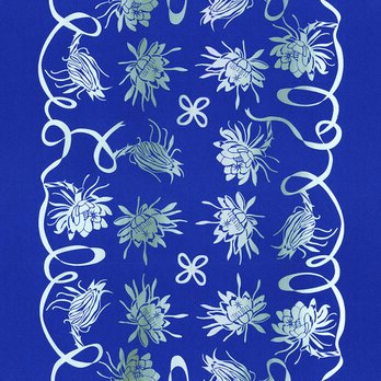 シルクスクリーン版画　月下美人（紺）の画像