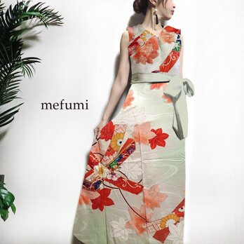 受注制作 ✳︎１点物 ✳︎ アンティーク   着物リメイク   フォーマル ロングワンピース  9号/11号/13号