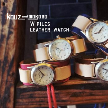▲WPILES 思い出を刻む自分色バングルウォッチカスタム「Wパイルズ 腕時計」金属アレルギー◎（WPW-CUSTOM）の画像
