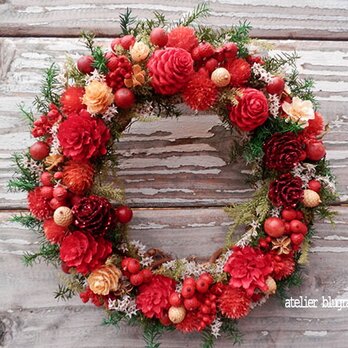 atelier blugra八ヶ岳〜赤いの実Wreath001Sの画像