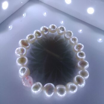 淡水真珠ローズクォーツブレスレットの画像