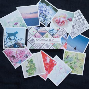 活版印刷カレンダー2020＊Mariko Hirai ＊ Photo＆Pastel&刺繍の画像