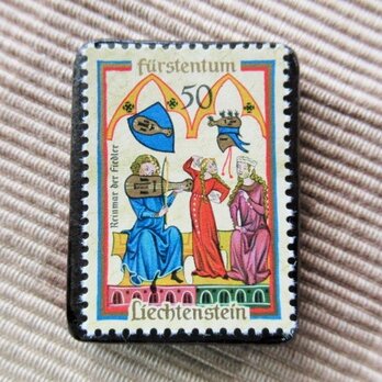 リヒテンシュタイン　クリスマス切手ブローチ5709