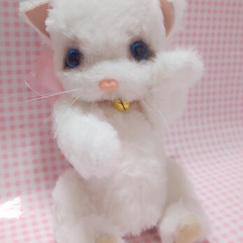 ふわふわぬいぐるみ☆白い猫さん☆の画像