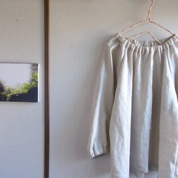 リネンゴムギャザーブラウス