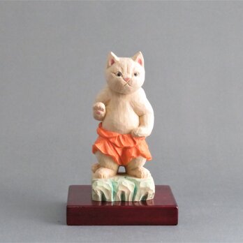 木彫り　金剛力士猫　猫仏1933の画像
