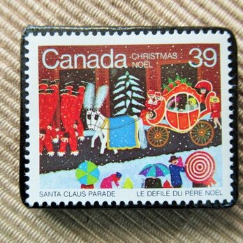 カナダ　クリスマス切手ブローチ 5757