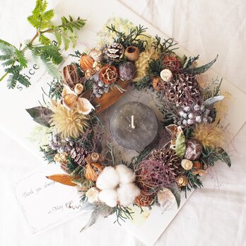 Wreath＊キャンドル付き*nut winterの画像