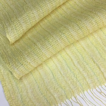 草木染め　手織りシルクショール　ST05の画像