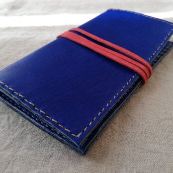 simple wallet　オイルヌメ　コバルトブルーの画像
