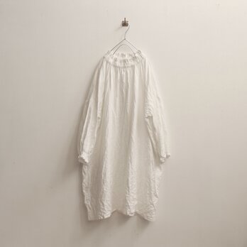 起毛リネンギャザーチュニック＊オフホワイト