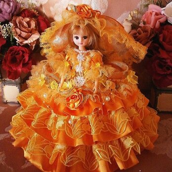 オレンジミルフィーユ 花の妖精 スイート バブリング ドールドレスの画像