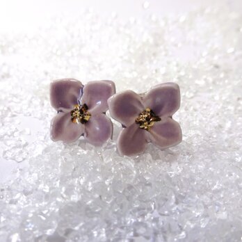 小さい花のpieace／earring (ラベンダー）の画像