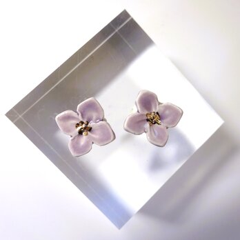 小さい花のpieace／earring (ラベンダー）の画像