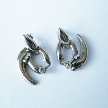 シルバーモチーフピアス vintage earrings CV <PE4 -L19>の画像