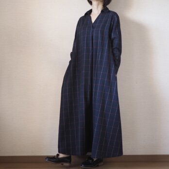 Aラインチェックワンピース　No.110の画像