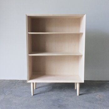 本棚　ブックシェルフ　シンプルなデザイン　メープル　幅70cmの画像