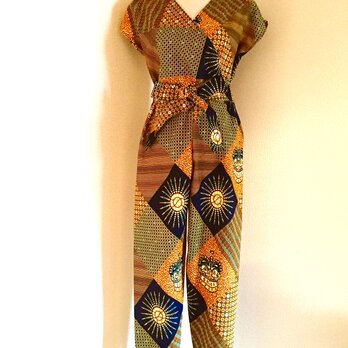 オールインワン(裾スリム)/アフリカ布の画像