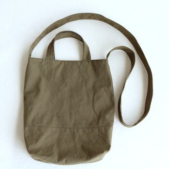 【受注製作】カーキ　浜松産帆布使用縦長2WAY
