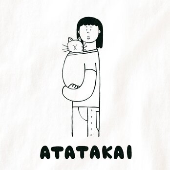 半袖Tシャツ 猫選べます『猫あたたかい・女子』メンズ レディースの画像