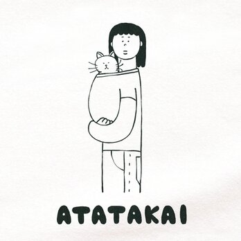 半袖Tシャツ 猫選べます『猫あたたかい・女子』メンズ レディースの画像