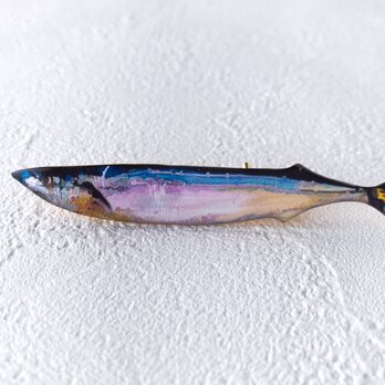 秋刀魚のブローチの画像