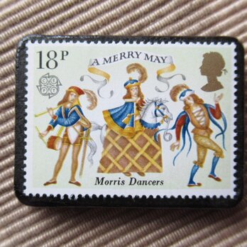 イギリス1981年　バレンタイン切手ブローチ5855の画像