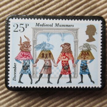 イギリス1981年　バレンタイン切手ブローチ5857の画像