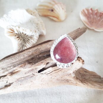 【13号】silver925 strawberry quartz ringの画像