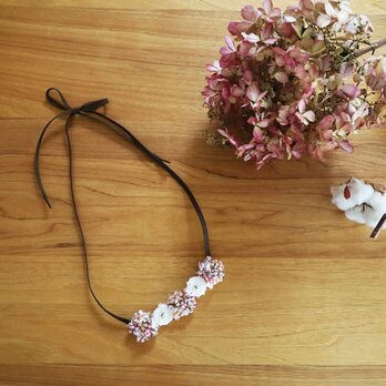 【紫陽花】刺繍 ネックレス ROの画像