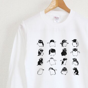 ペンギンがいっぱい　ロンT　ユニセックス