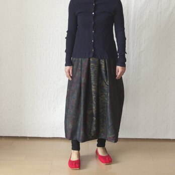大島紬のつぼみスカートの画像